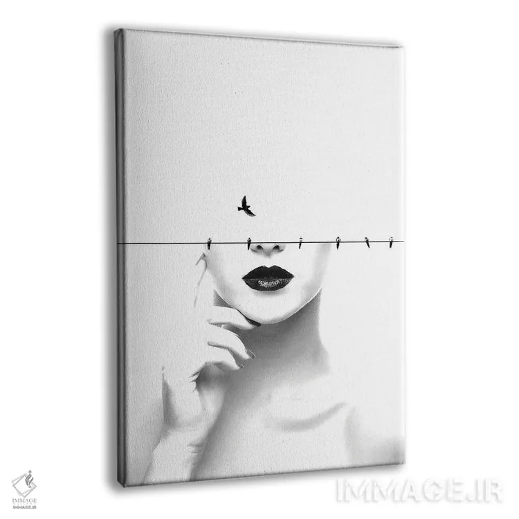 تابلو مینیمال بی فکر اثر کیکی سی لندن - نمای پرسپکتیو محصول