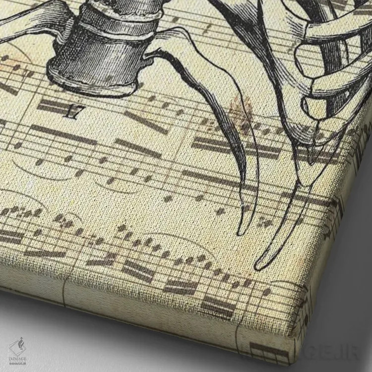 تابلو دکوراتیو ضربان قلب اثر کیکی سی لندن - نمای نزدیک بافت بوم