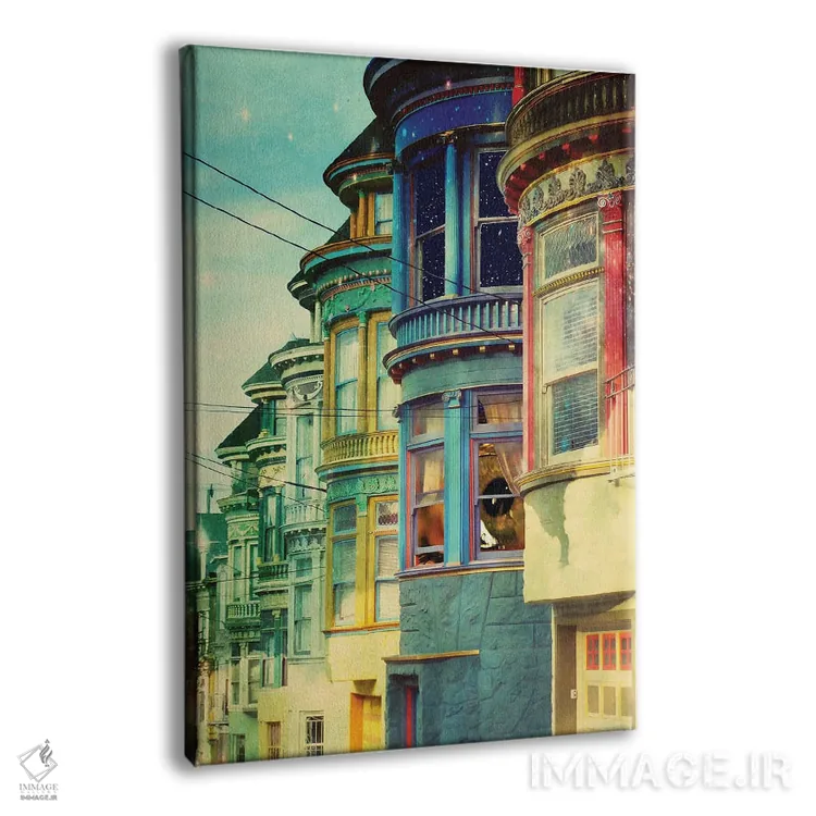 تابلو دکوراتیو پشت پنجره اثر کیکی سی لندن - نمای پرسپکتیو محصول