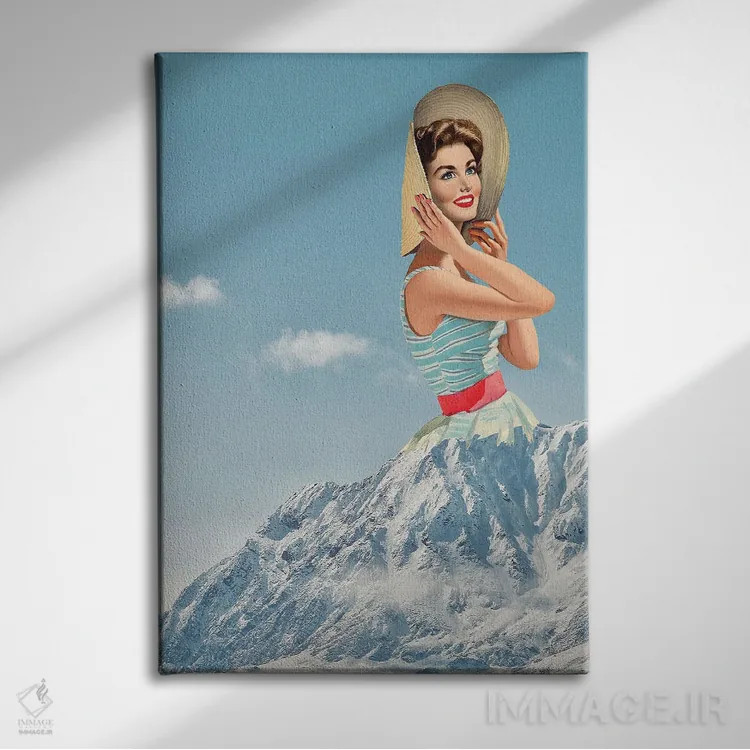 تابلو دکوراتیو شعر طبیعت اثر کیکی سی لندن - نمای روبهرو روی دیوار