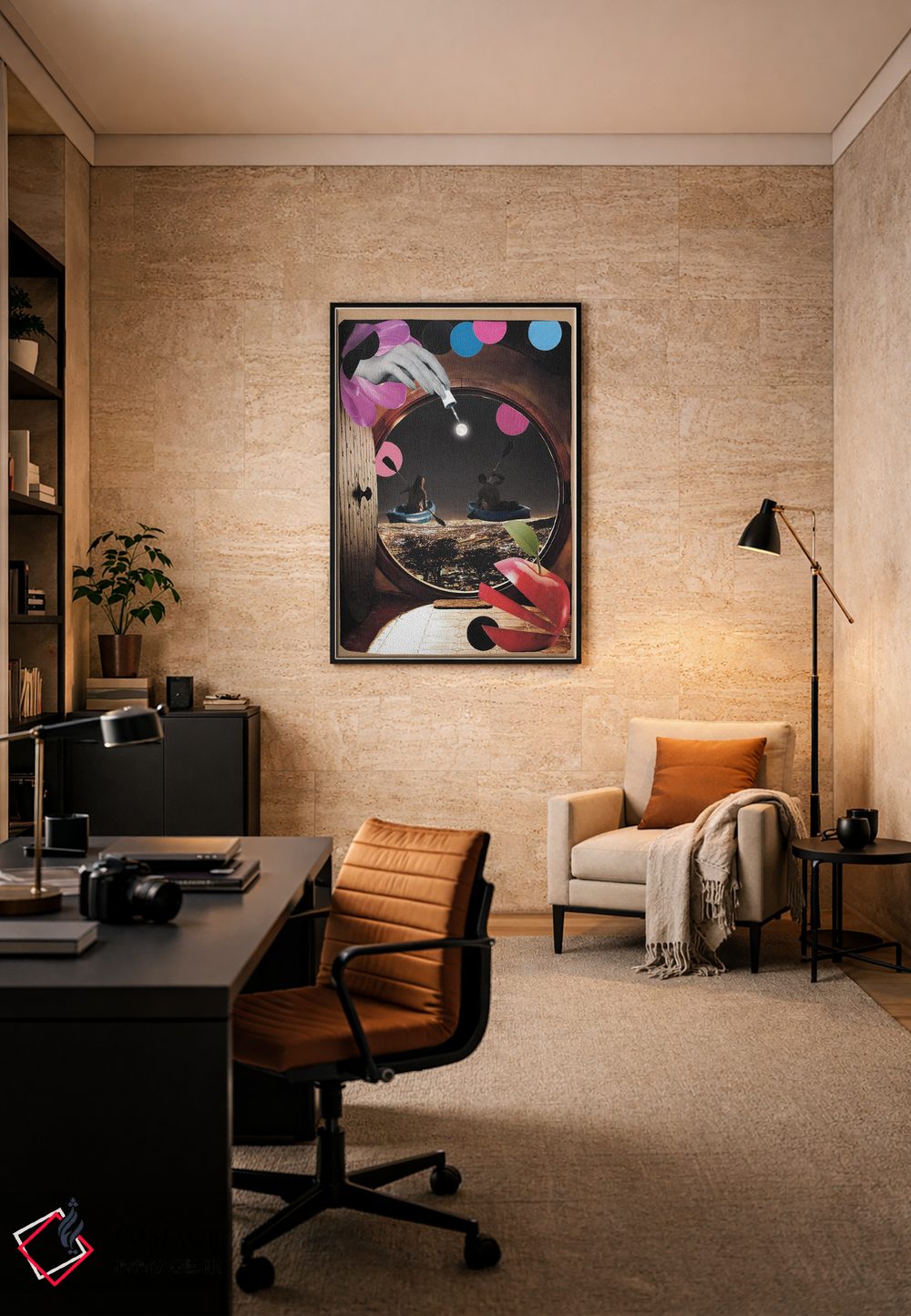 تابلو دکوراتیو فرار از شهر اثر کیکی سی لندن - D6B