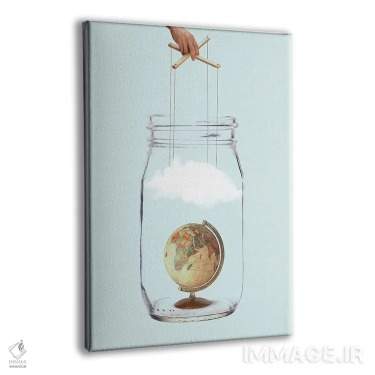 تابلو دکوراتیو مثل یک ماپت اثر کیکی سی لندن - نمای پرسپکتیو محصول