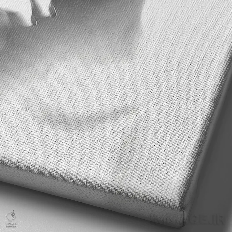 تابلو مینیمال بی فکر اثر کیکی سی لندن - نمای نزدیک بافت بوم