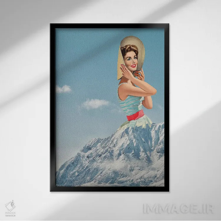 تابلو دکوراتیو شعر طبیعت اثر کیکی سی لندن - نمای قابدار مشکی