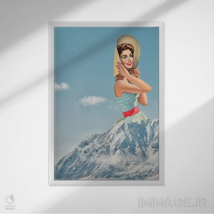 تابلو دکوراتیو شعر طبیعت اثر کیکی سی لندن - نمای قابدار سفید