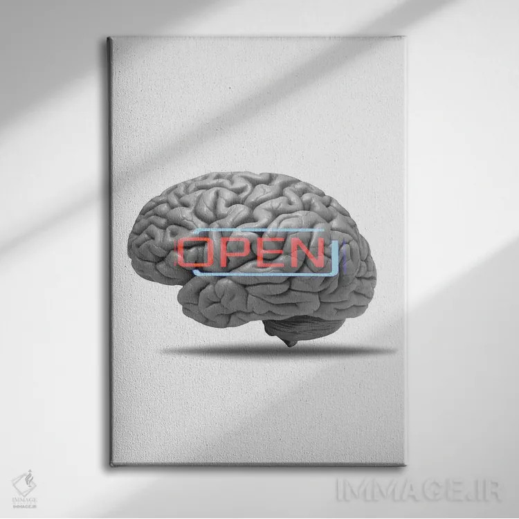 تابلو مینیمال روشن فکر اثر کیکی سی لندن - نمای روبهرو روی دیوار