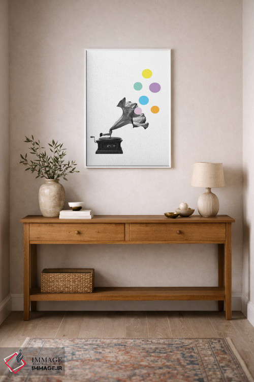 تابلو مینیمال گراموفلاور اثر کیکی سی لندن - D1W