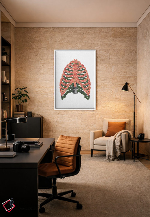 تابلو دکوراتیو قفسه سینه گل دار اثر کیکی سی لندن - D6W