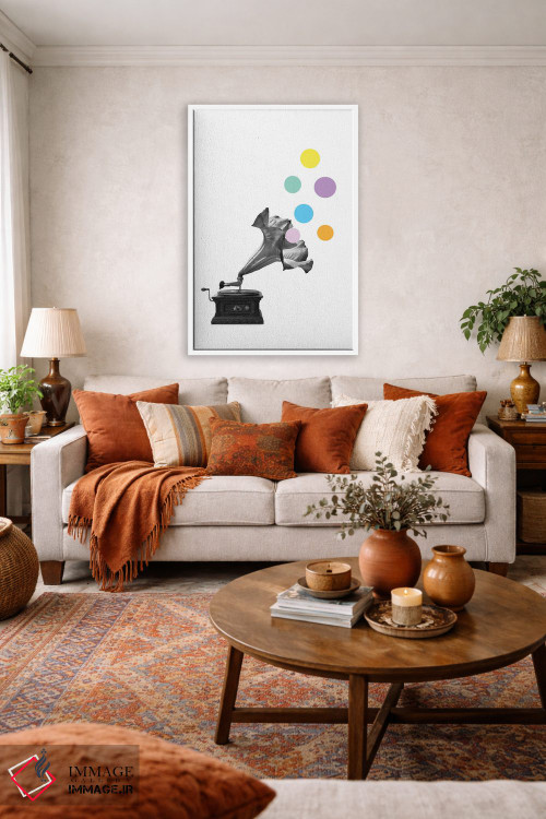 تابلو مینیمال گراموفلاور اثر کیکی سی لندن - D3W