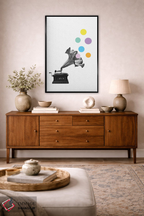 تابلو مینیمال گراموفلاور اثر کیکی سی لندن - D5B