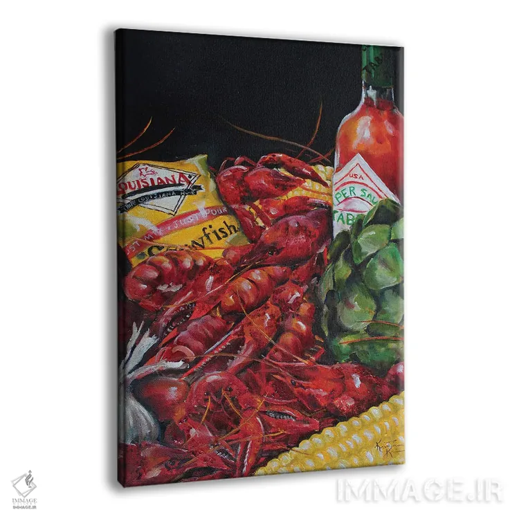 تابلو دکوراتیو آب پز خرچنگ ریز اثر کریستین کاینر - نمای پرسپکتیو محصول