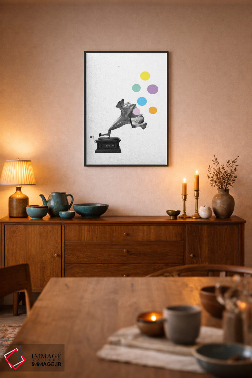 تابلو مینیمال گراموفلاور اثر کیکی سی لندن - D6B