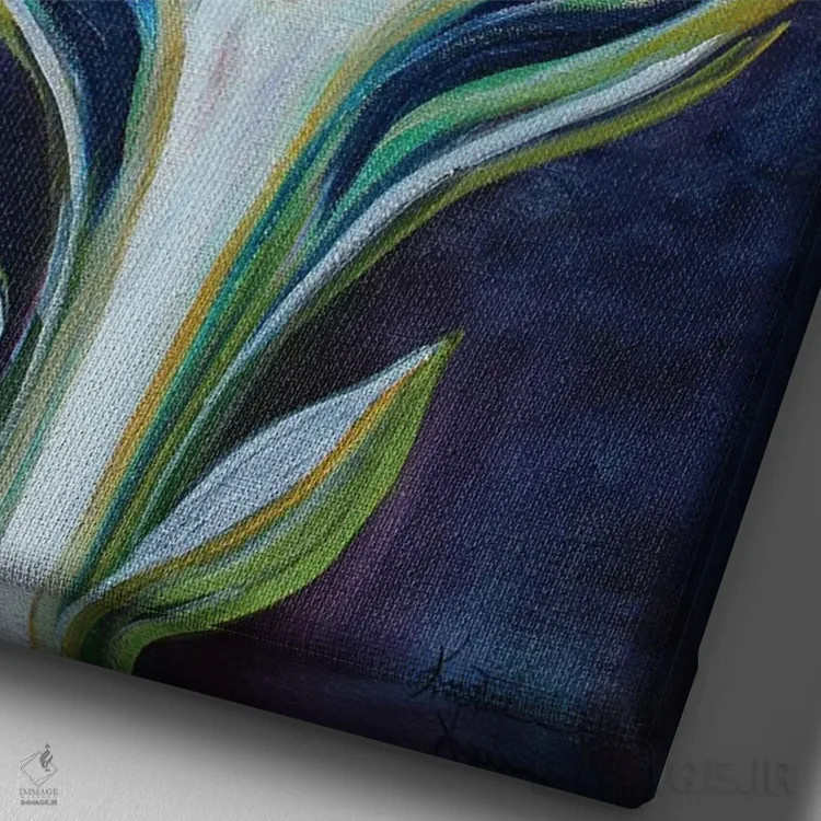 تابلو دکوراتیو آرتیشو اثر کریستین کاینر - نمای نزدیک بافت بوم