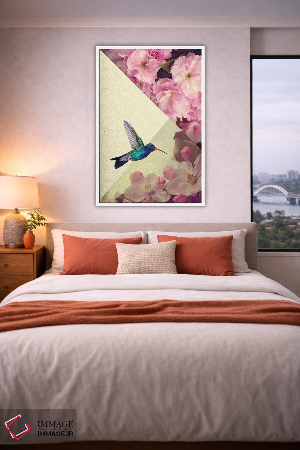 تابلو دکوراتیو مرغ مگس عاشق اثر کیکی سی لندن - D3W