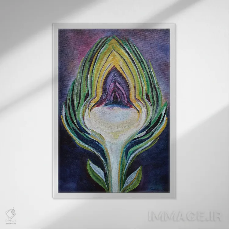 تابلو دکوراتیو آرتیشو اثر کریستین کاینر - نمای قابدار سفید