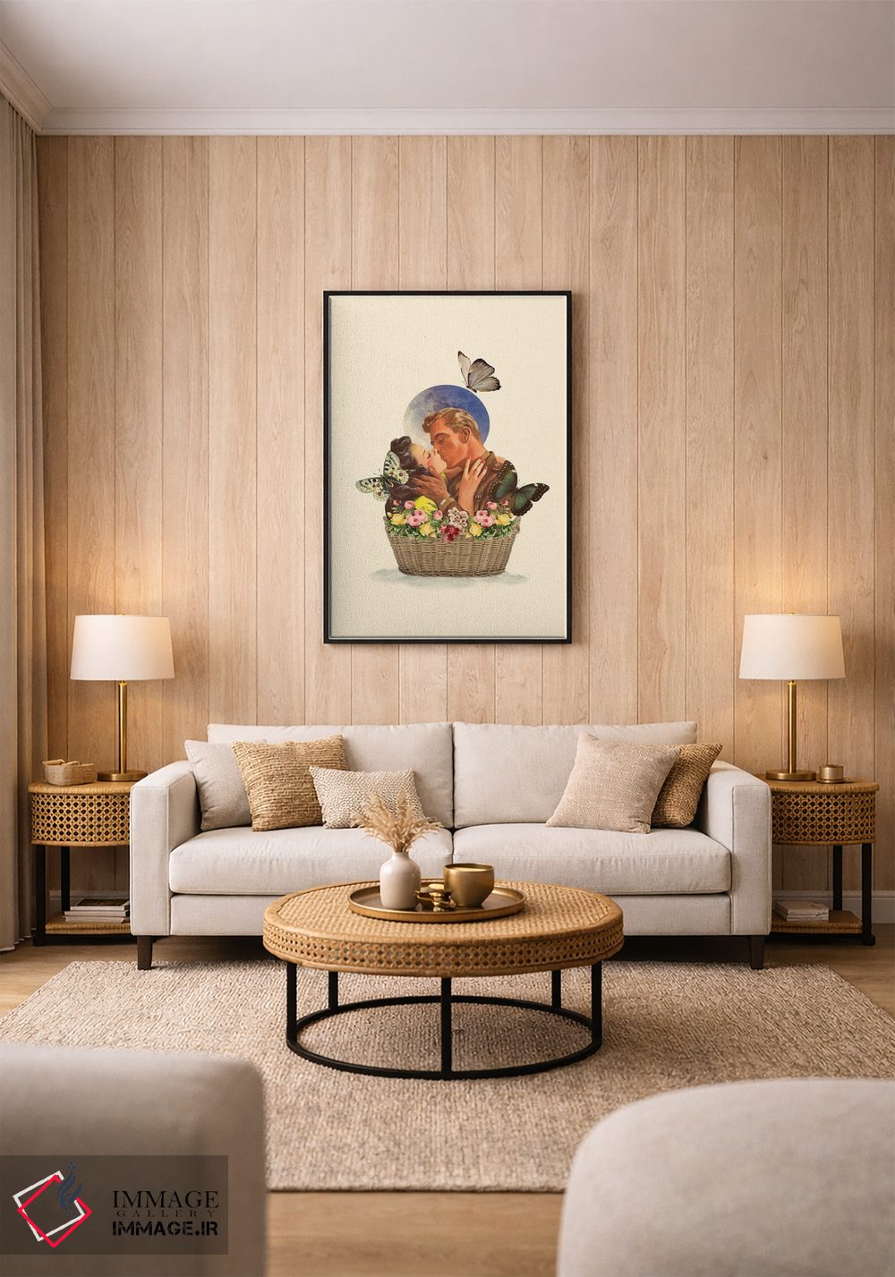 تابلو دکوراتیو سبد عشق اثر کیکی سی لندن - D1B