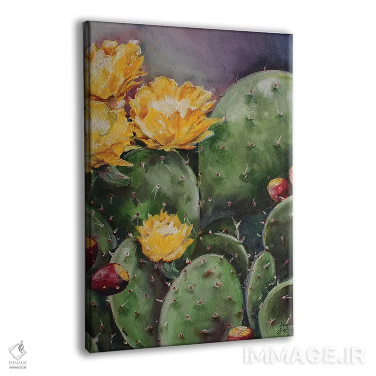 تابلو دکوراتیو انجیر تیغی اثر کریستین کاینر - نمای پرسپکتیو محصول