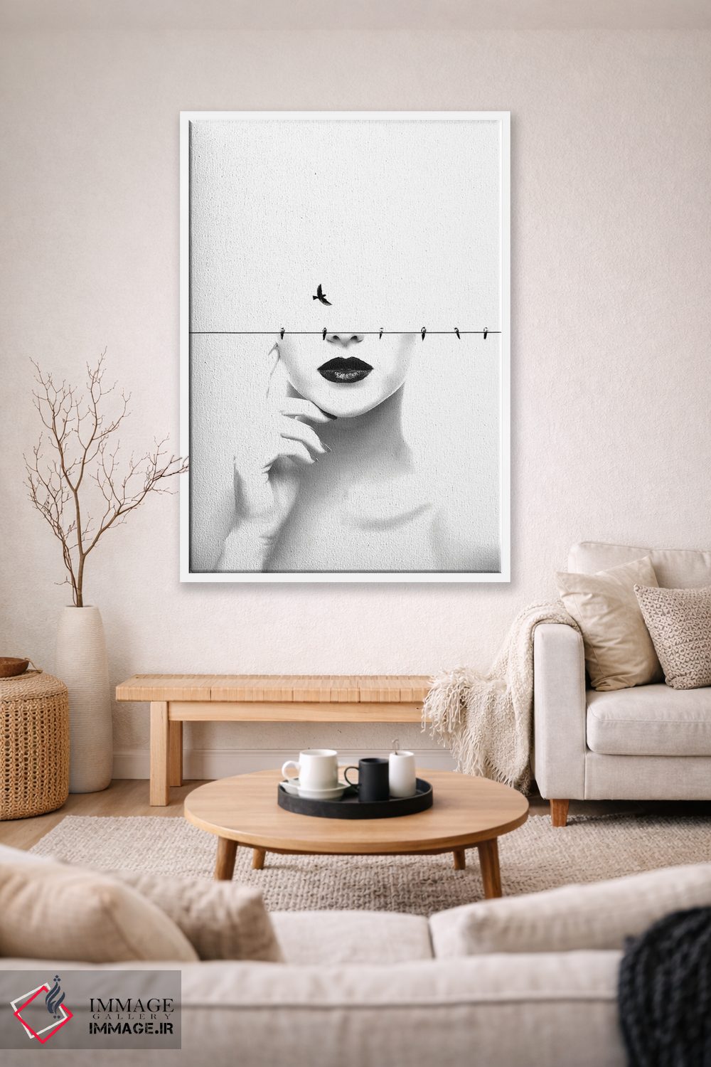 تابلو مینیمال بی فکر اثر کیکی سی لندن - D1W