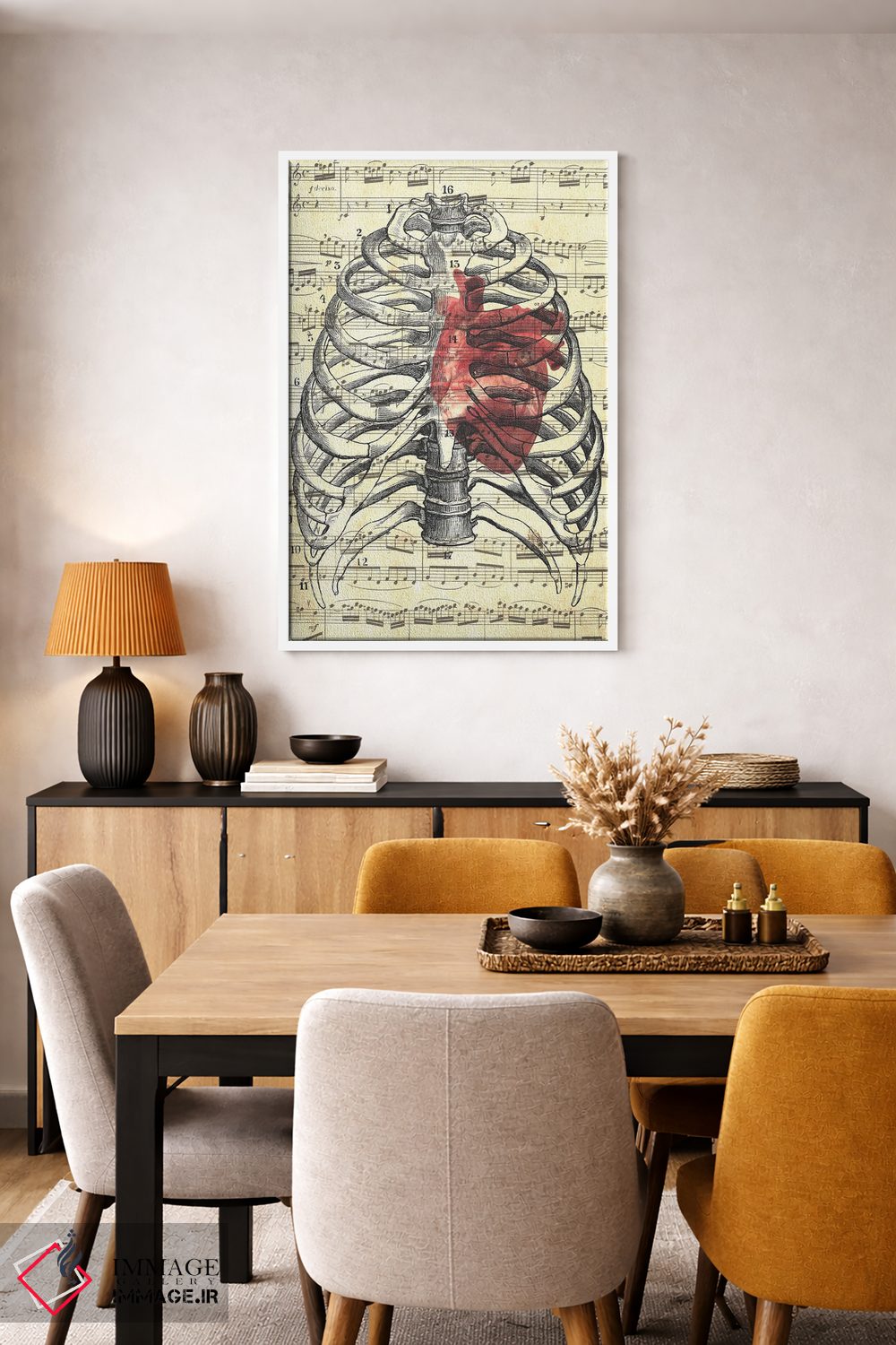 تابلو دکوراتیو ضربان قلب اثر کیکی سی لندن - D5W