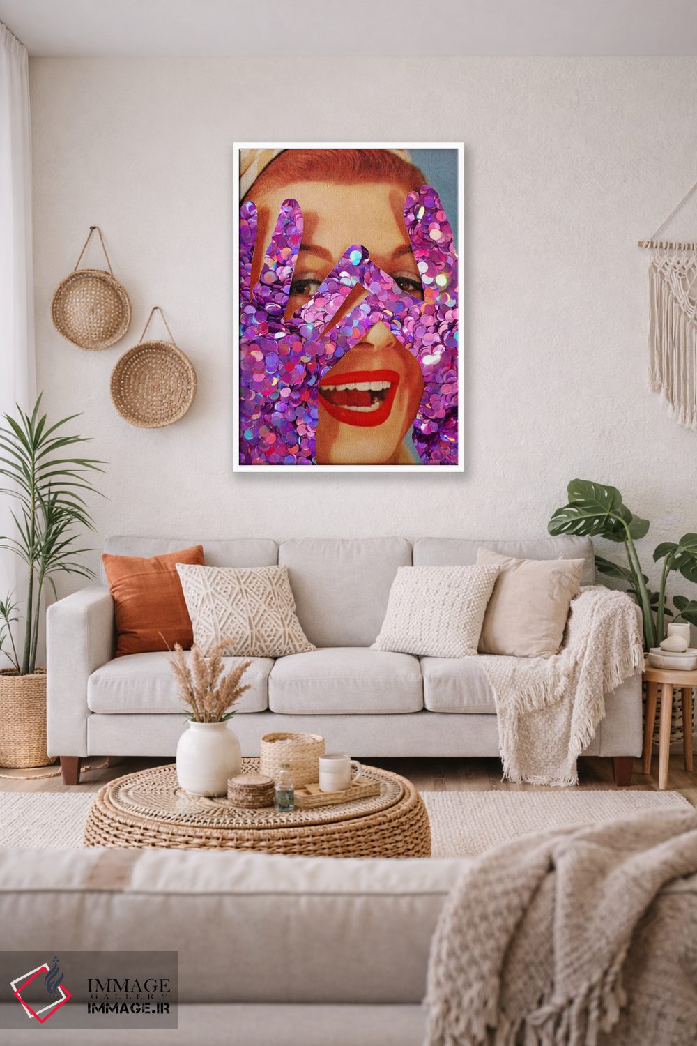 تابلو دکوراتیو درخشش بنفش اثر کیکی سی لندن - D3W