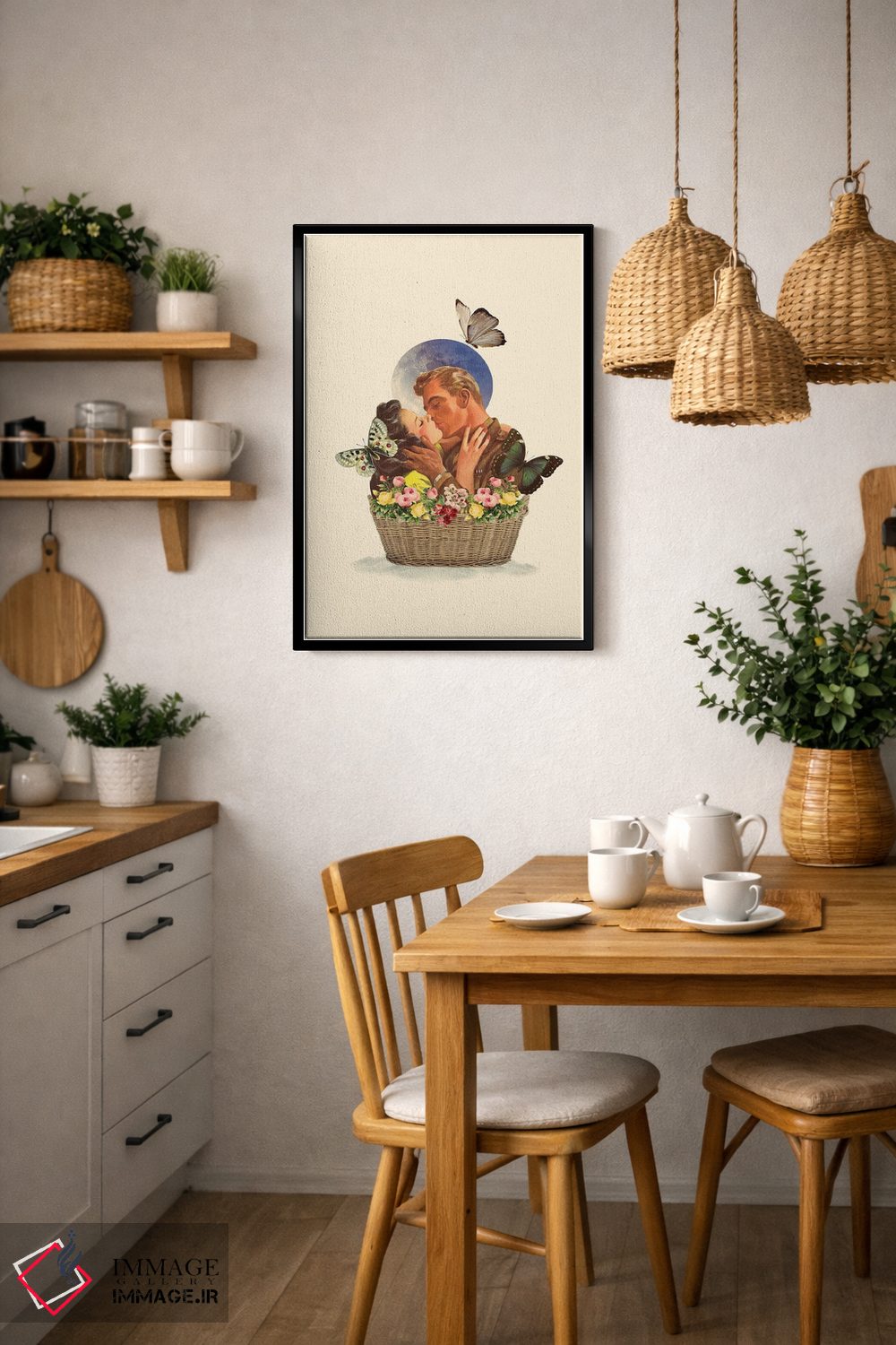 تابلو دکوراتیو سبد عشق اثر کیکی سی لندن - D6B