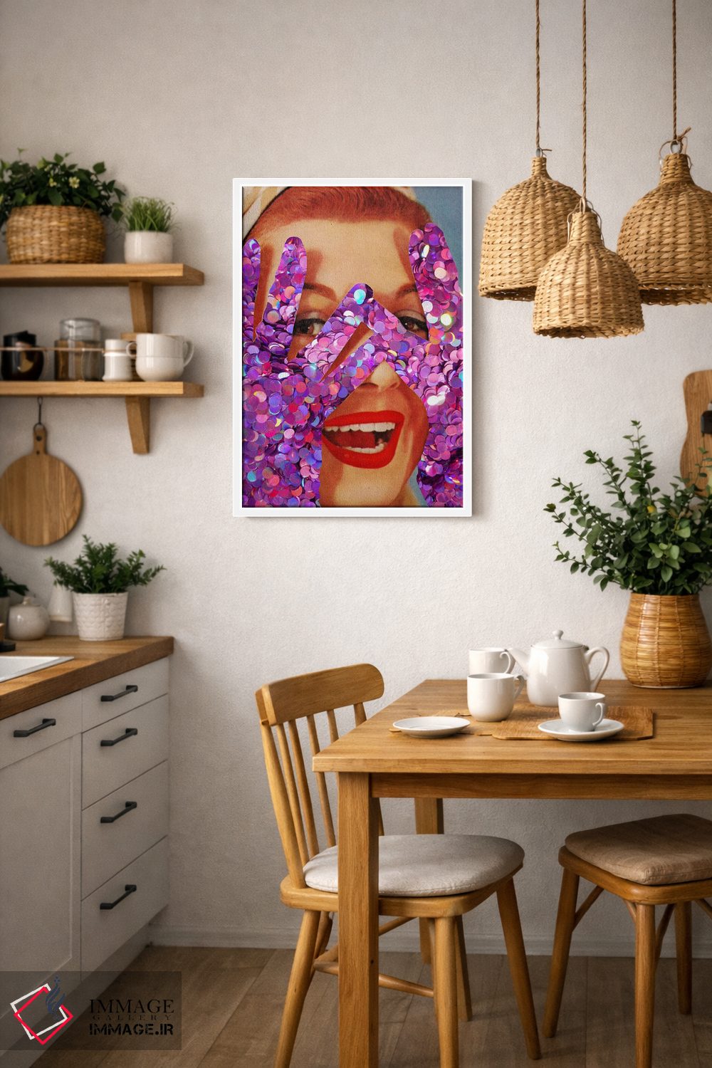 تابلو دکوراتیو درخشش بنفش اثر کیکی سی لندن - D4W