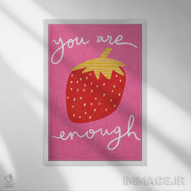 تابلو دکوراتیو تو کافی هستی اثر کارتیکا پارامیتا - نمای قابدار سفید