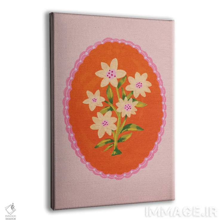 تابلو دکوراتیو گل وحشی در قاب اثر کارتیکا پارامیتا - نمای پرسپکتیو محصول