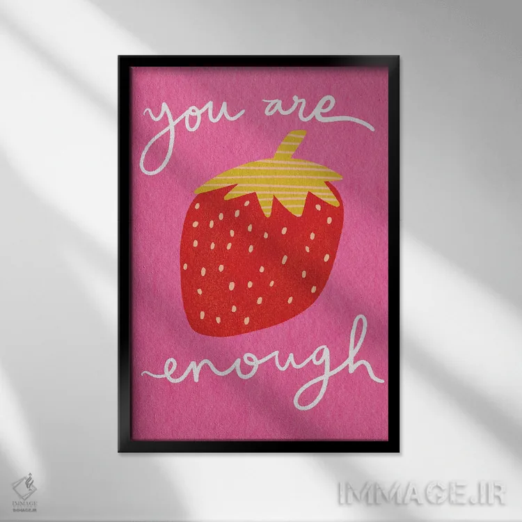 تابلو دکوراتیو تو کافی هستی اثر کارتیکا پارامیتا - نمای قابدار مشکی