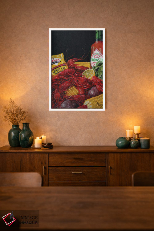 تابلو دکوراتیو خرچنگ پخته لوییزیانا اثر کریستین کاینر - D1W