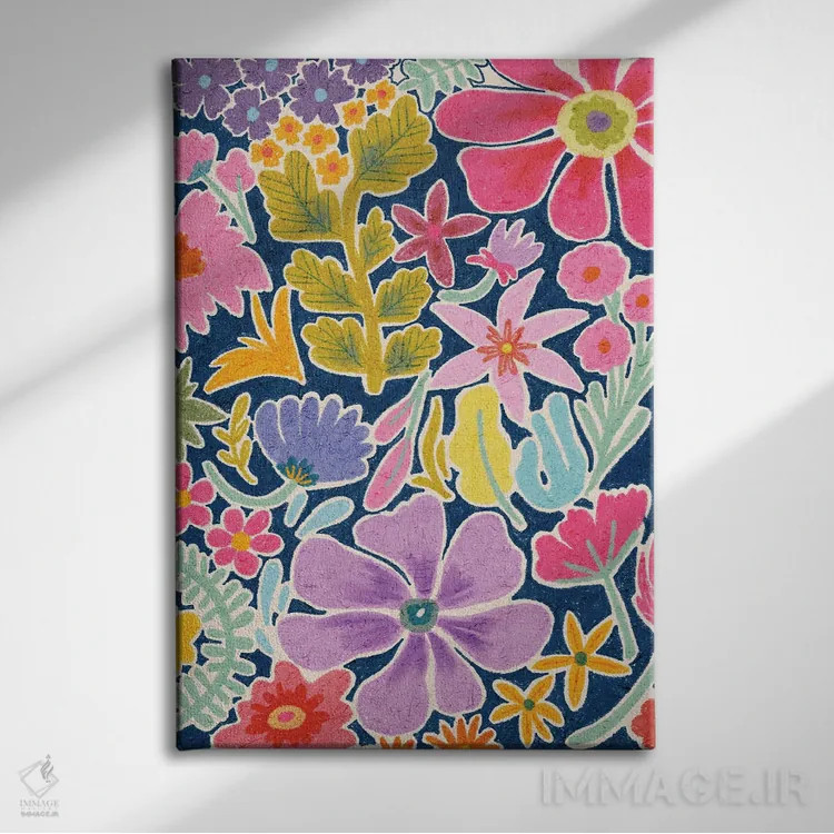 تابلو دکوراتیو فلوریستا اثر کارتیکا پارامیتا - نمای روبهرو روی دیوار