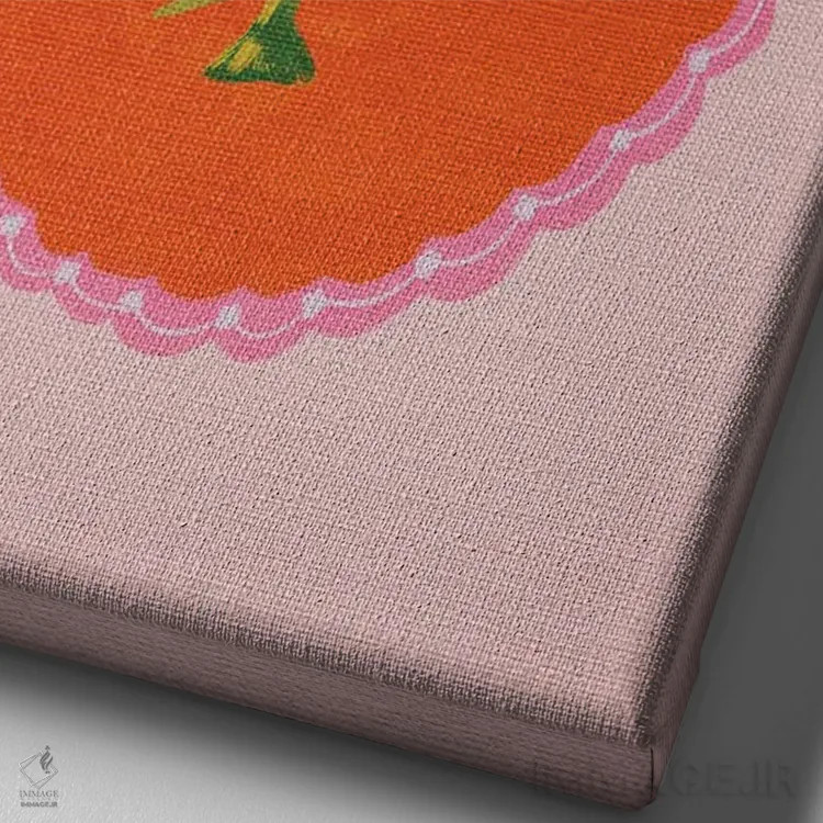 تابلو دکوراتیو گل وحشی در قاب اثر کارتیکا پارامیتا - نمای نزدیک بافت بوم