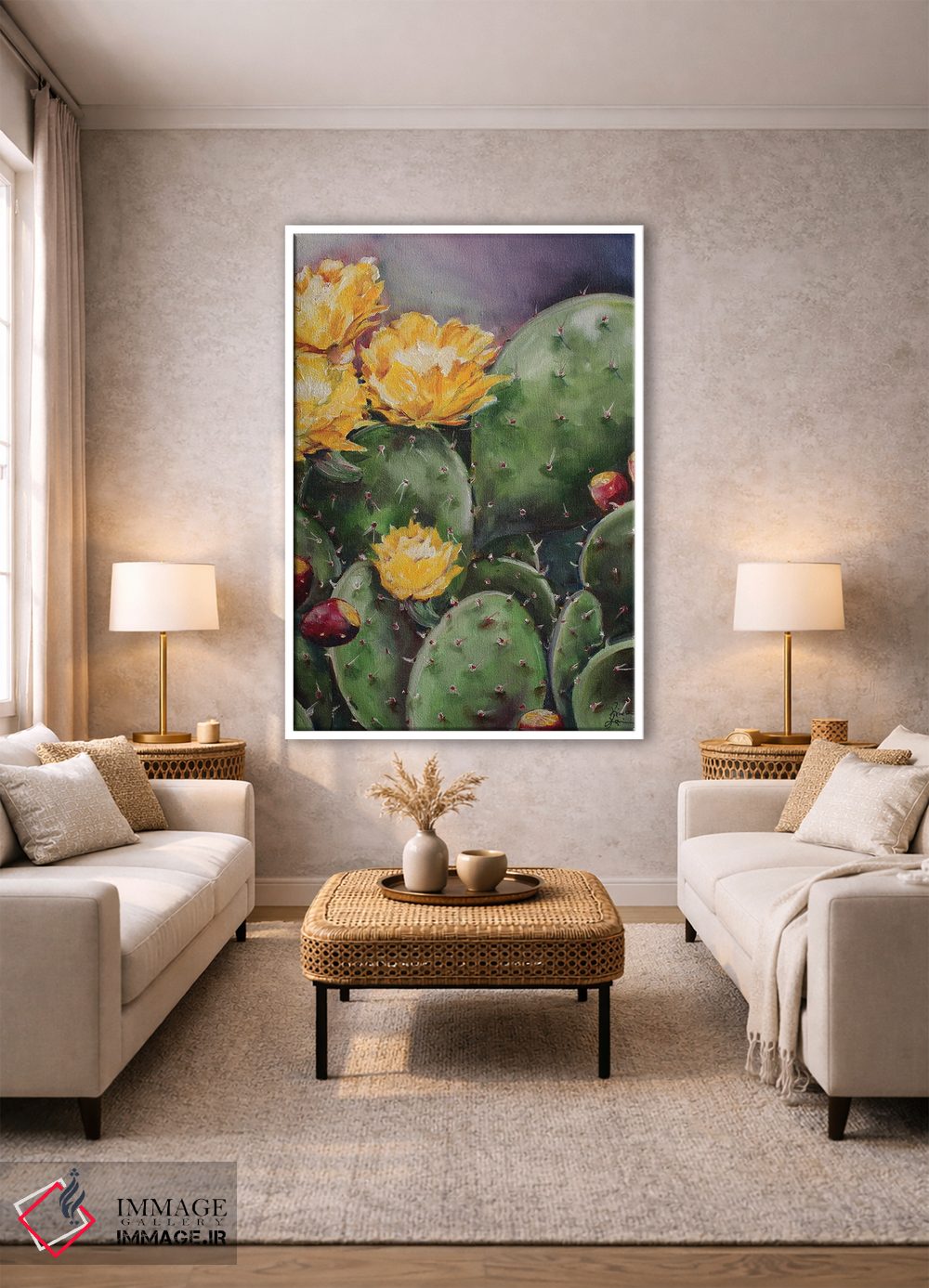 تابلو دکوراتیو انجیر تیغی اثر کریستین کاینر - D1W