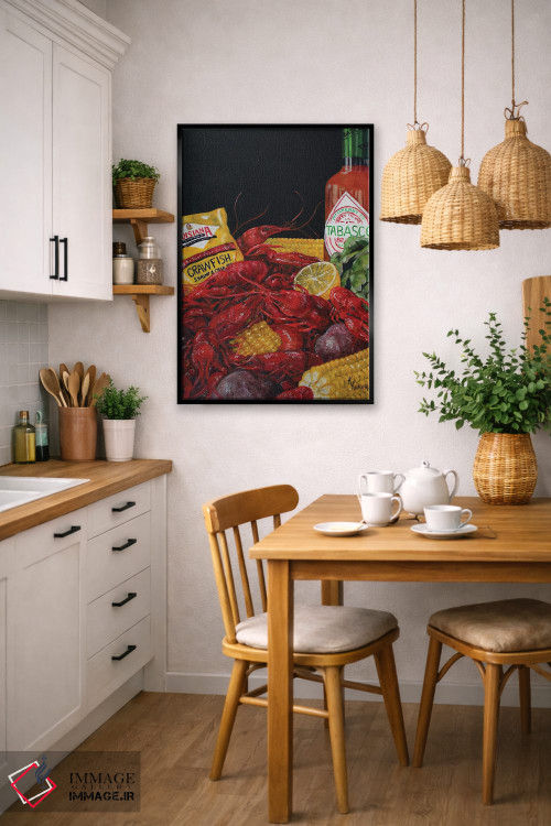 تابلو دکوراتیو خرچنگ پخته لوییزیانا اثر کریستین کاینر - D5B