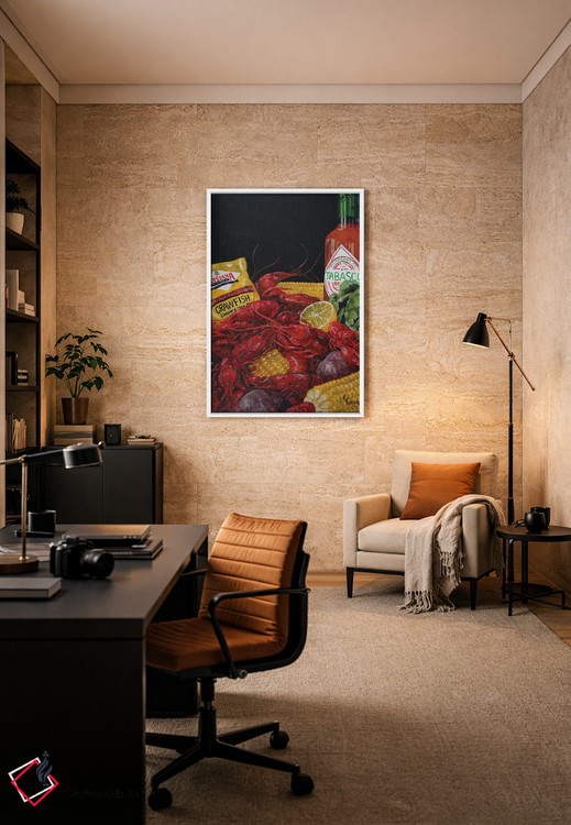 تابلو دکوراتیو خرچنگ پخته لوییزیانا اثر کریستین کاینر - D4W