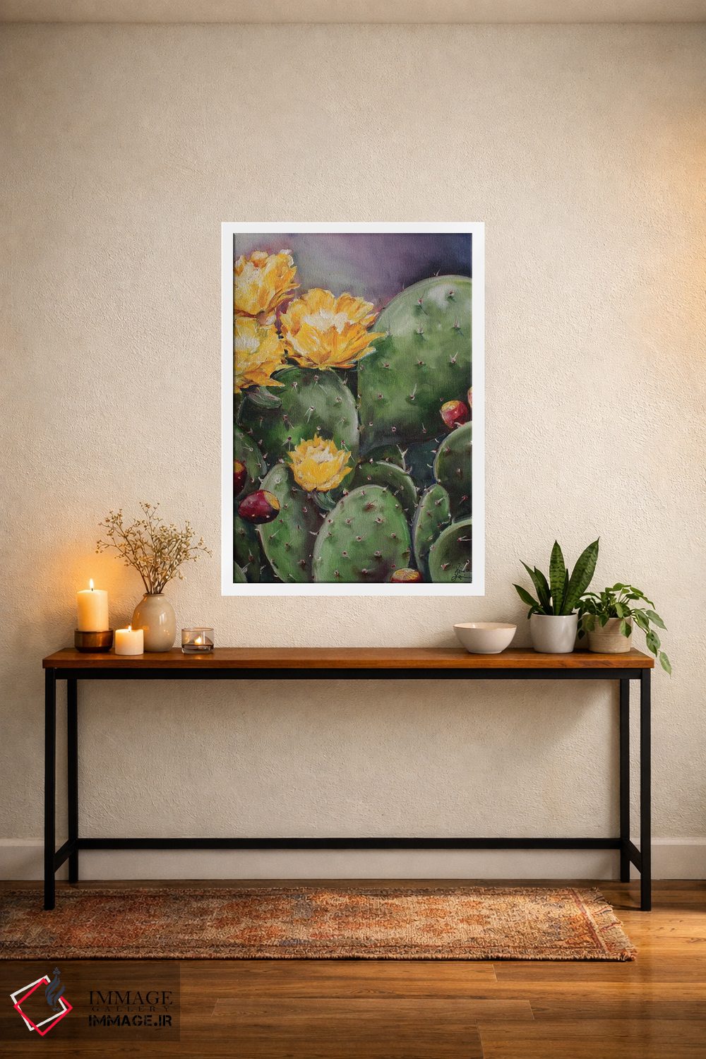 تابلو دکوراتیو انجیر تیغی اثر کریستین کاینر - D3W