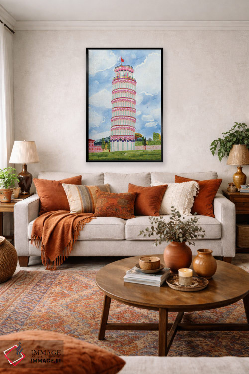 تابلو دکوراتیو برج کج پیزا اثر کارتیکا پارامیتا - D4B