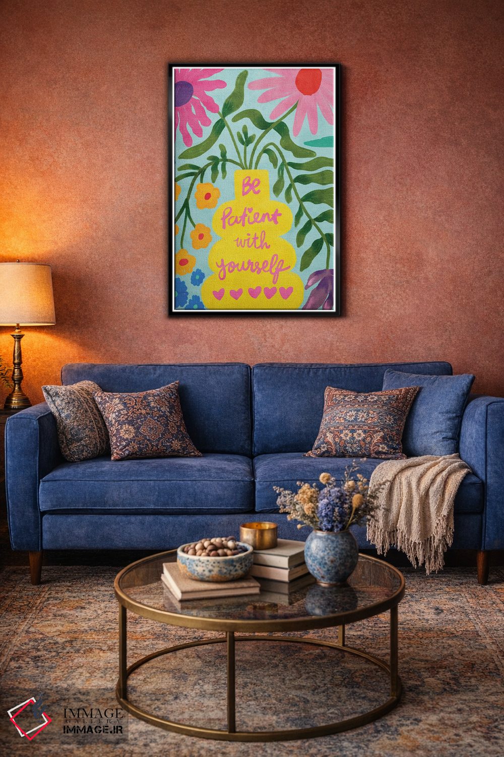 تابلو دکوراتیو با خودت صبور باش اثر کارتیکا پارامیتا - D5B