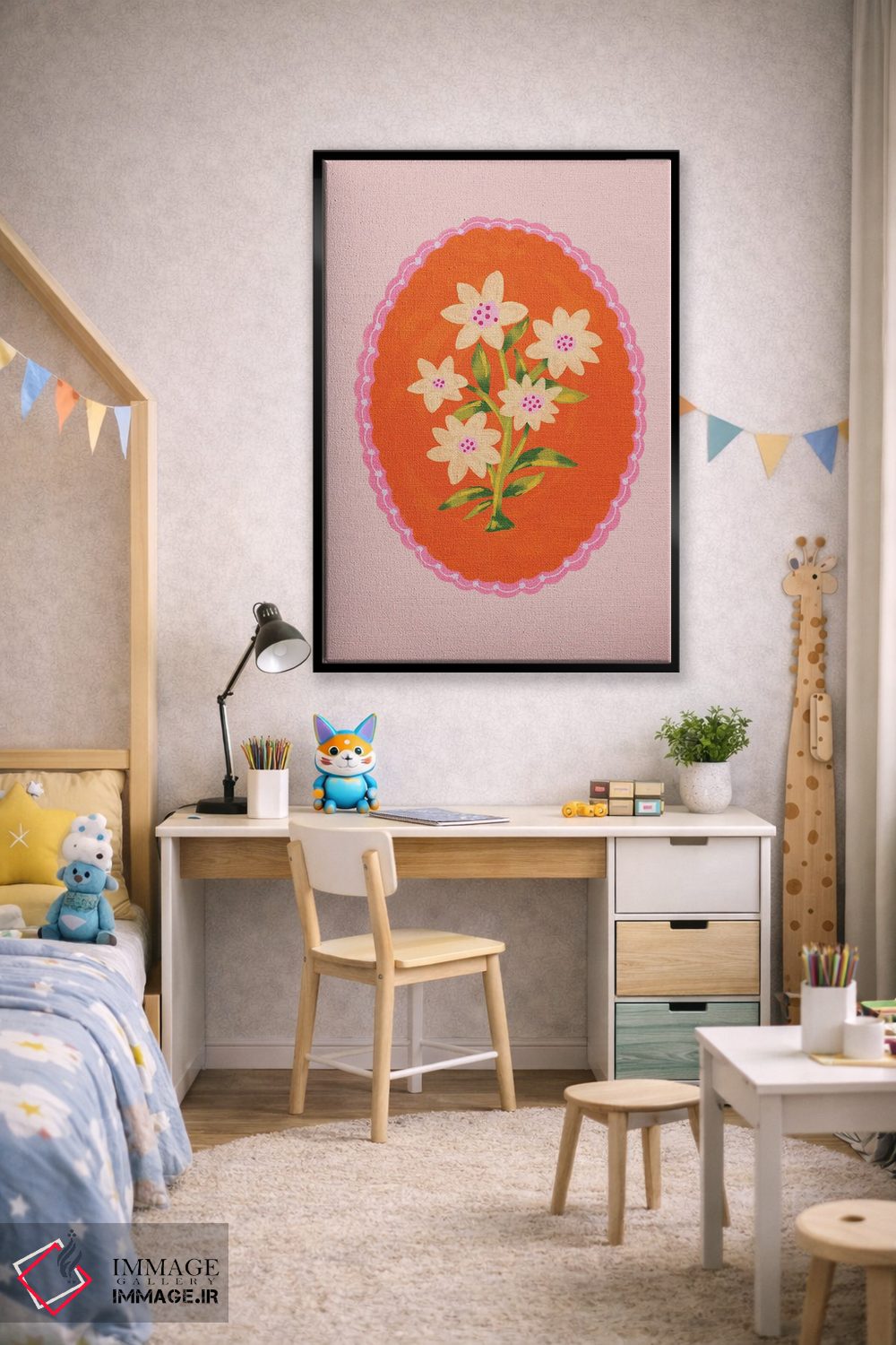 تابلو دکوراتیو گل وحشی در قاب اثر کارتیکا پارامیتا - D2B