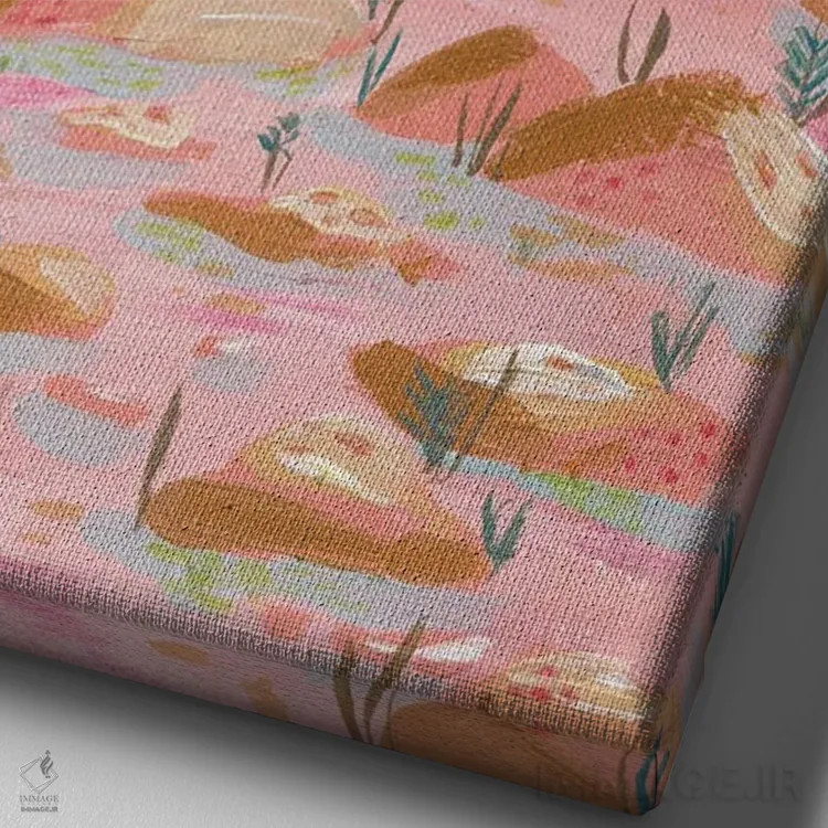 تابلو دکوراتیو سرشار از شادی اثر کارتیکا پارامیتا - نمای نزدیک بافت بوم