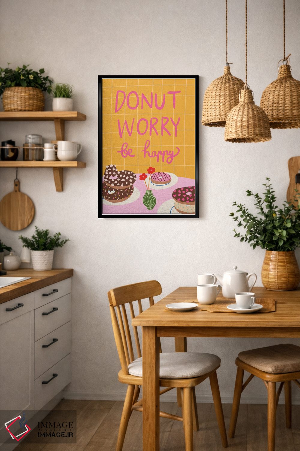 تابلو دکوراتیو نگران نباش، خوشحال باش اثر کارتیکا پارامیتا - D5B