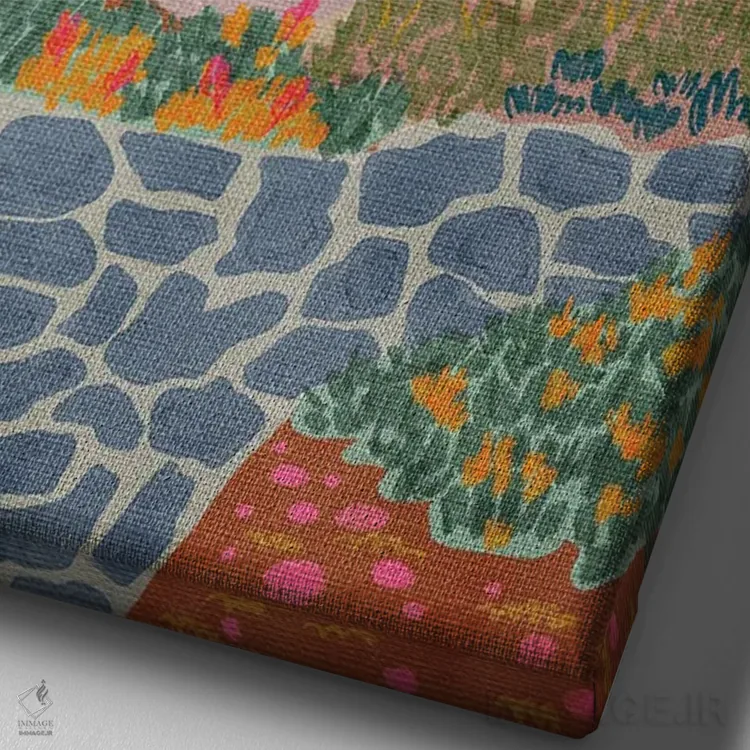 تابلو دکوراتیو لابوان باجو اثر کارتیکا پارامیتا - نمای نزدیک بافت بوم