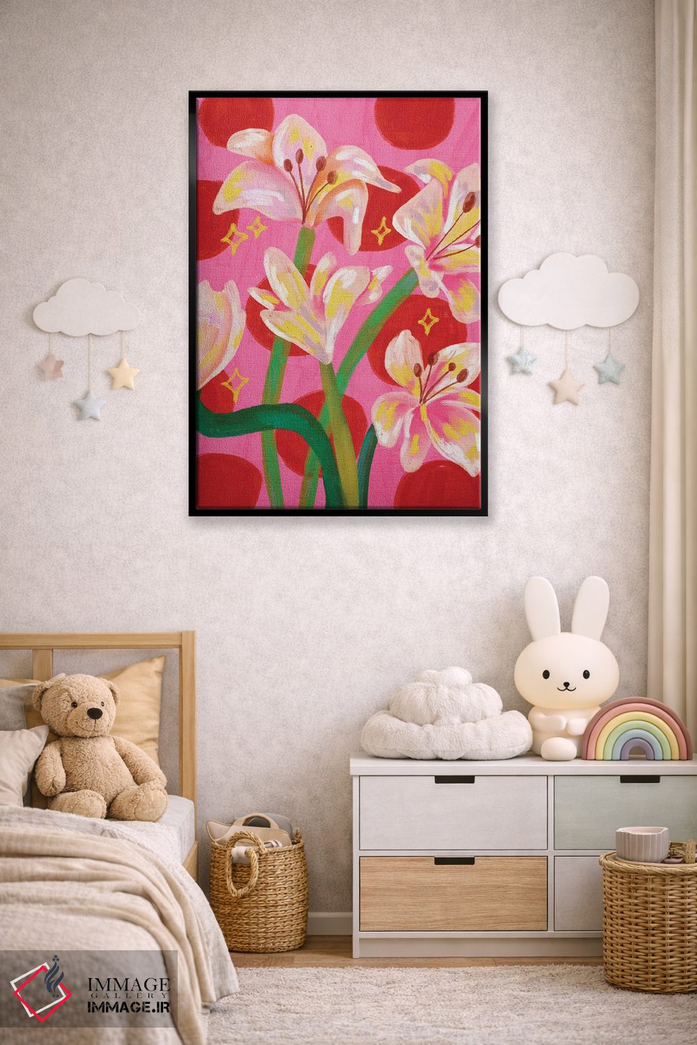 تابلو دکوراتیو سوسن ها اثر کارتیکا پارامیتا - D6B