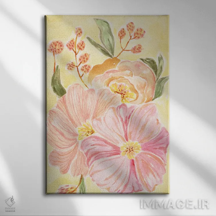 تابلو دکوراتیو پاستلیا اثر کارتیکا پارامیتا - نمای روبهرو روی دیوار