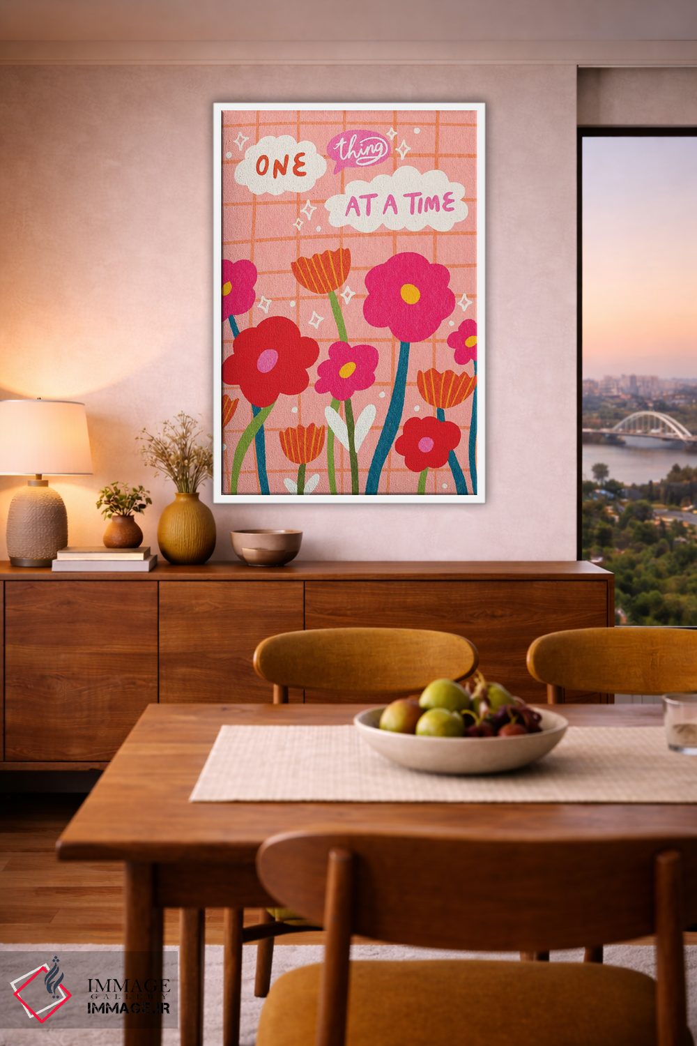 تابلو دکوراتیو یک کار در هر بار اثر کارتیکا پارامیتا - D6W