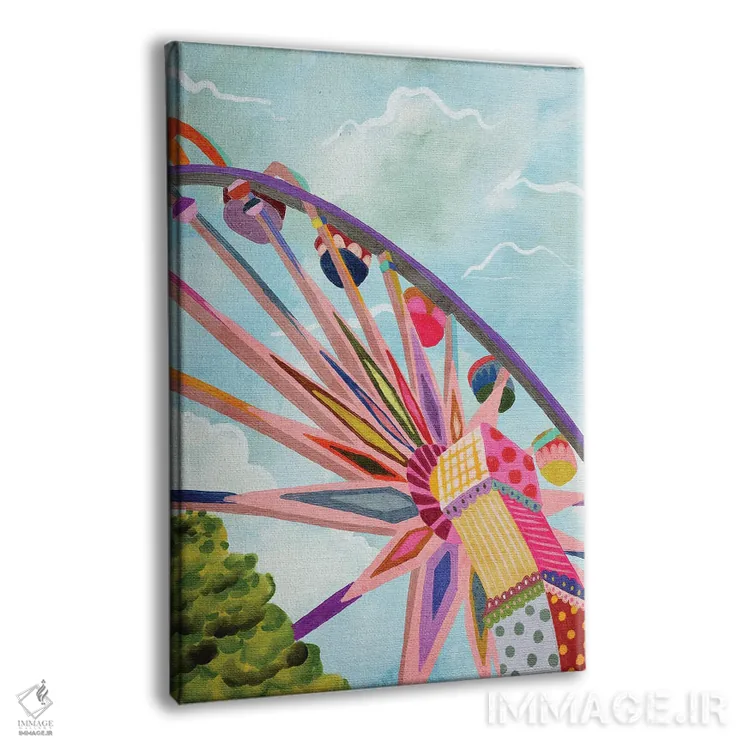 تابلو دکوراتیو چرخ وفلک اثر کارتیکا پارامیتا - نمای پرسپکتیو محصول