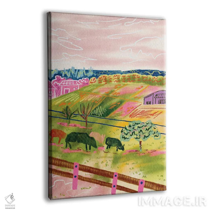 تابلو دکوراتیو محله سوئیسی اثر کارتیکا پارامیتا - نمای پرسپکتیو محصول