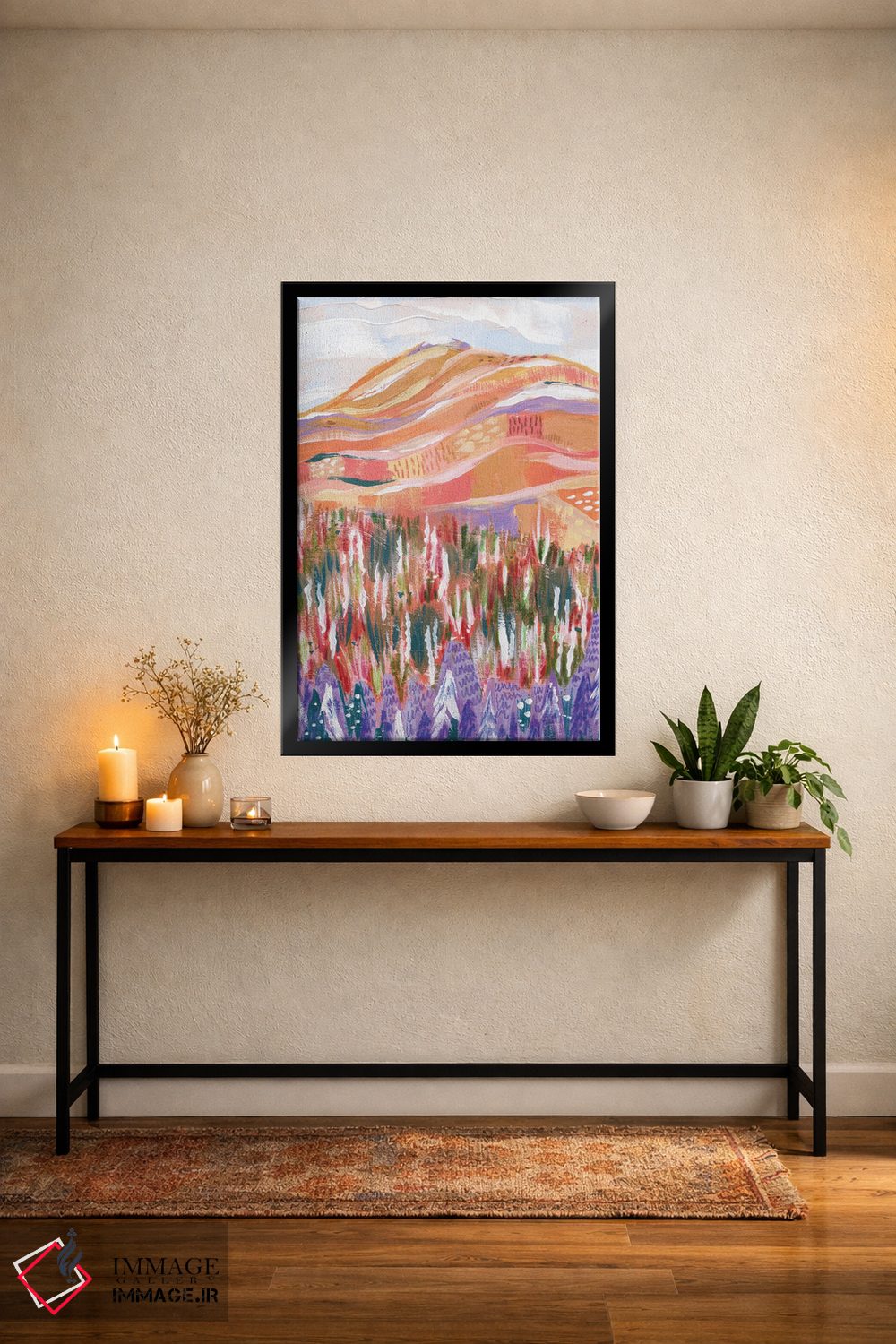 تابلو دکوراتیو کوه رنگارنگ اثر کارتیکا پارامیتا - D6B