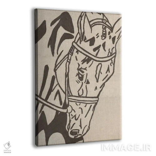 تابلو مینیمال اسب طراحی مزرعه اثر کاتلین برایان - نمای پرسپکتیو محصول