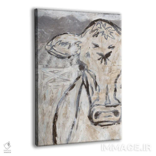 تابلو مدرن گاو طراحی مزرعه اثر کاتلین برایان - نمای پرسپکتیو محصول